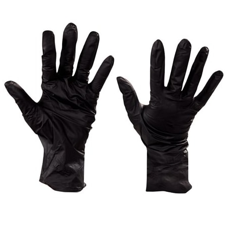 Bsc Preferred Disposable Gloves, 6 mil Palm, Nitrile, Powder-Free, L, 100 PK, Black BUY00711791